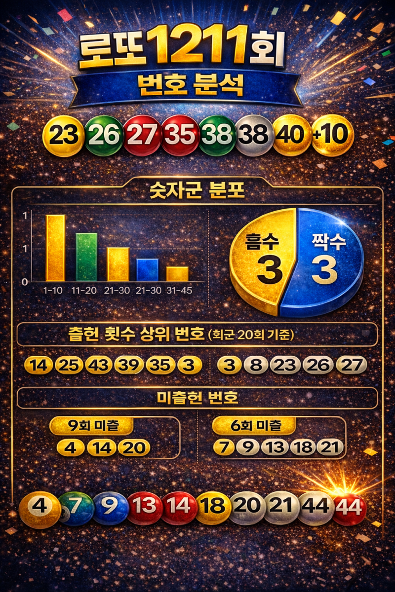 2011회 로또 통계 이미지