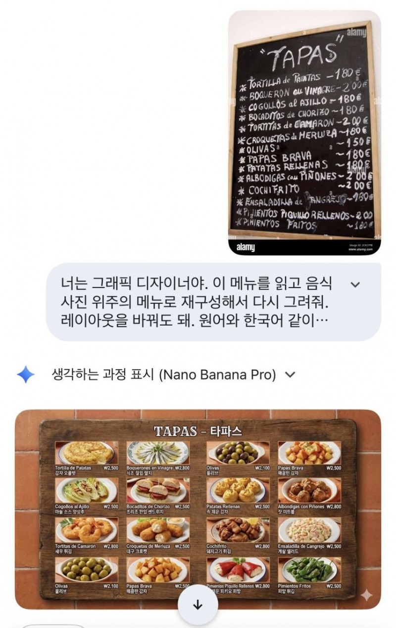 외국에서 사진없는 메뉴판을 만났을 때 해결책