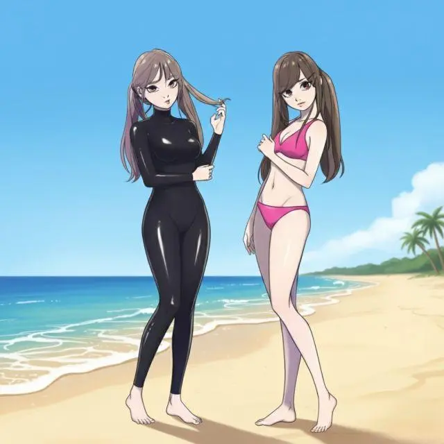 한국과 일본의 여고생의 수영복 차이점