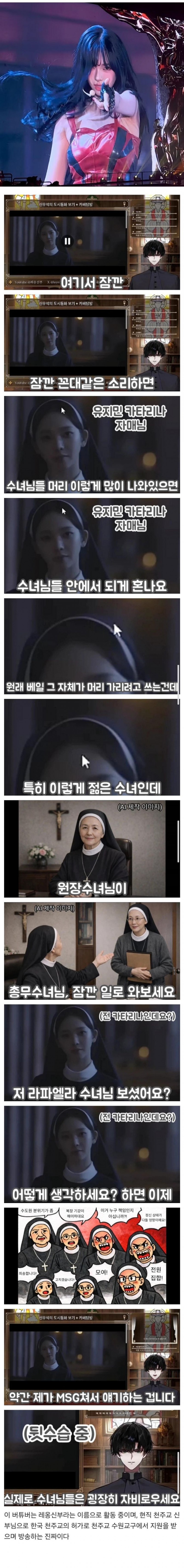 카리나 복장 지적하는 버튜버.