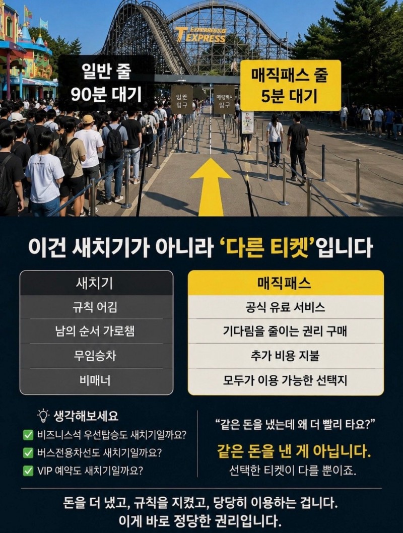 놀이동산 매직패스 논란 간결하게 정리